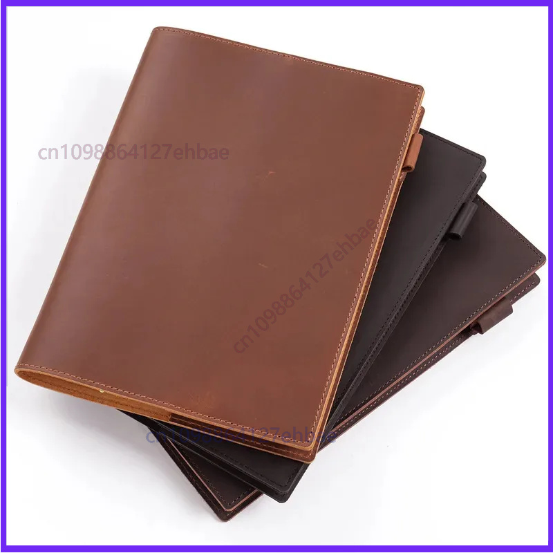 Leather Work Diary Covers - Vintage Leather B5 Journal Notebook Cover
