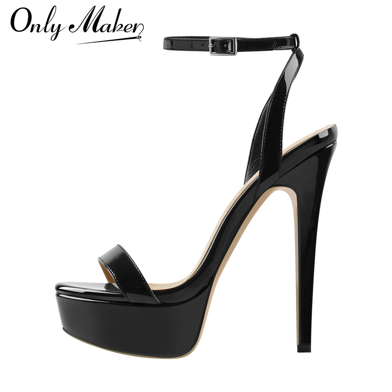 Leather Work Dress - Onlymaker Women Platform Stiletto High Heels