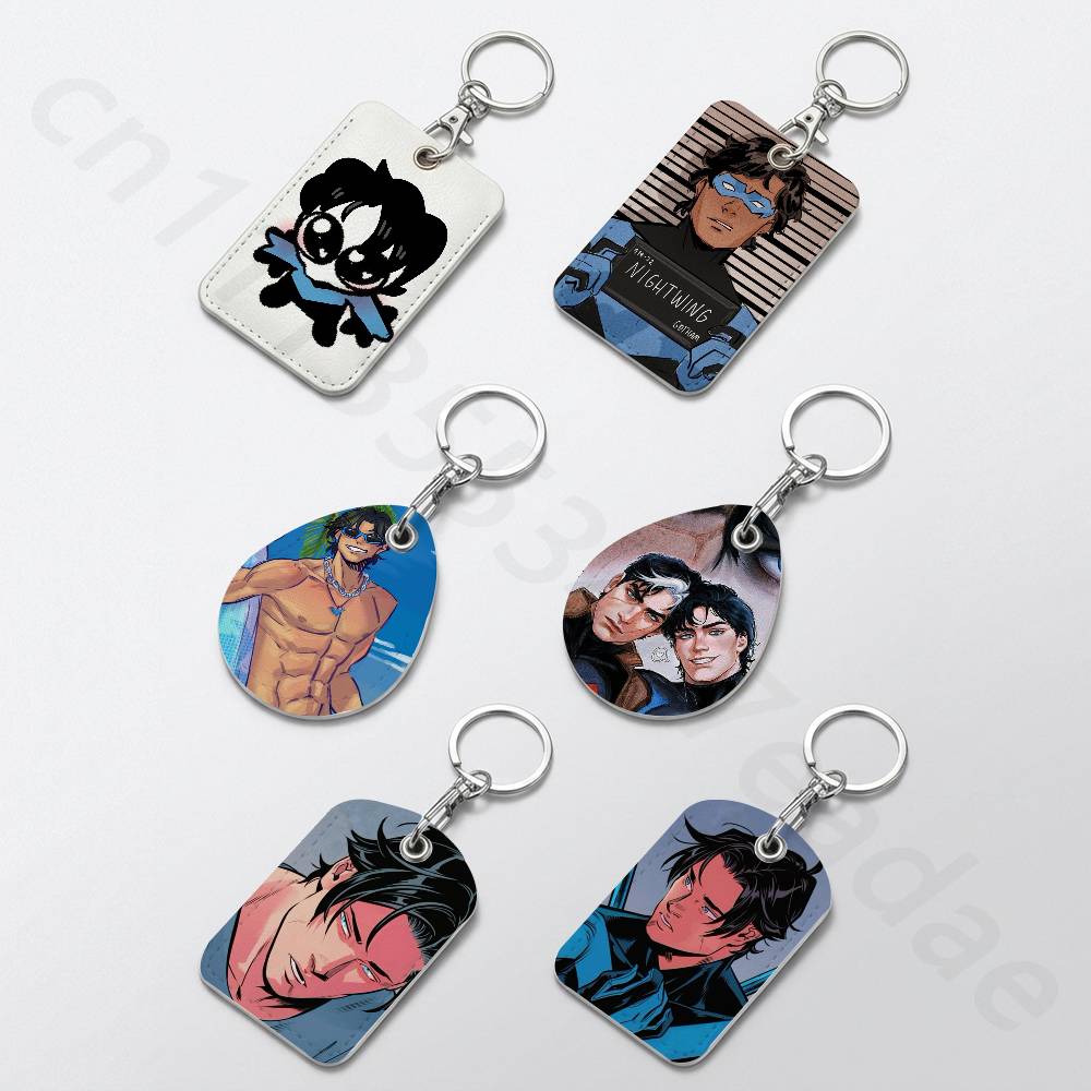 Leather Work - Cute D-Dick Grayson Holder Keychain For