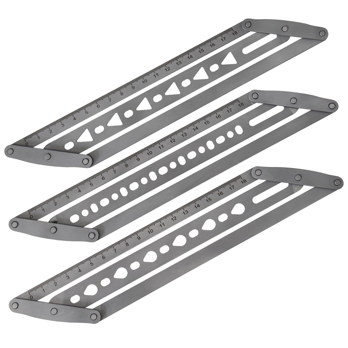 Leatherwork Ruler - Steel Leather Belt Position Ruler Template