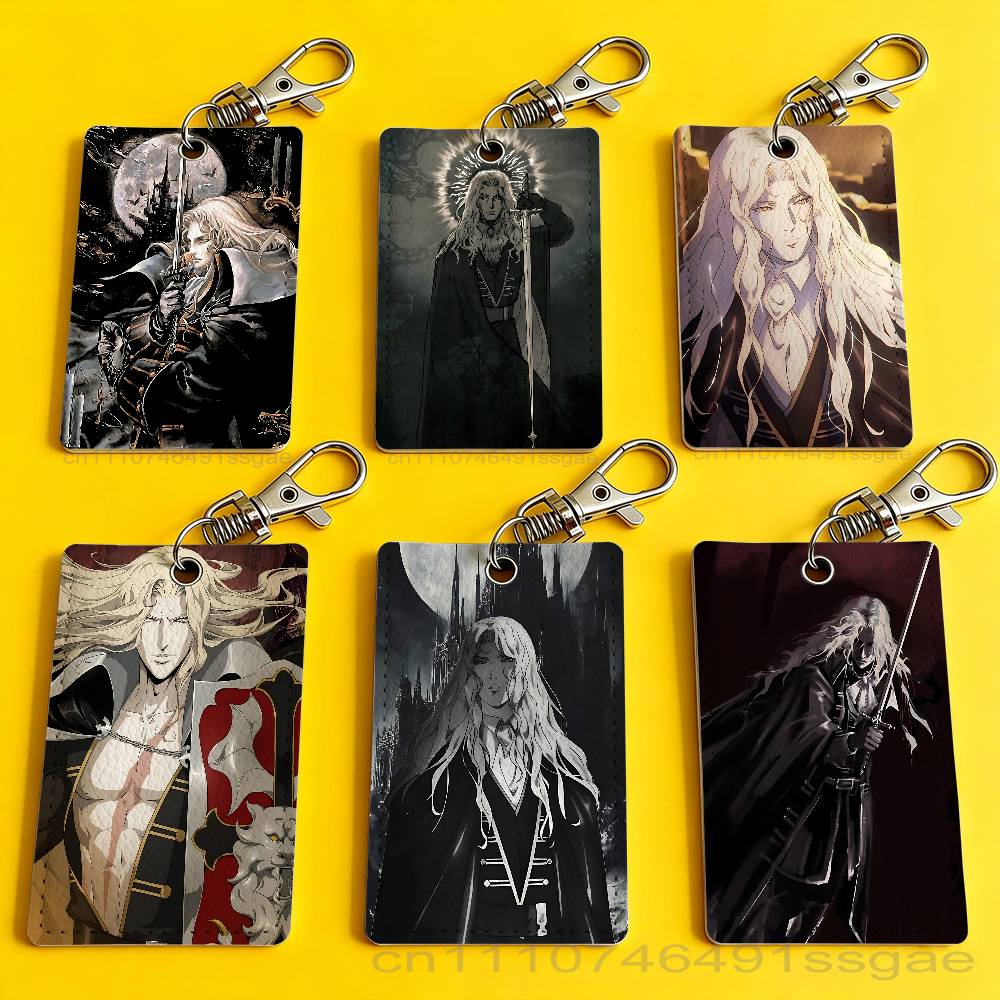 Leather Work - Game C-Castlevania Alucard Badge Holder Keychain