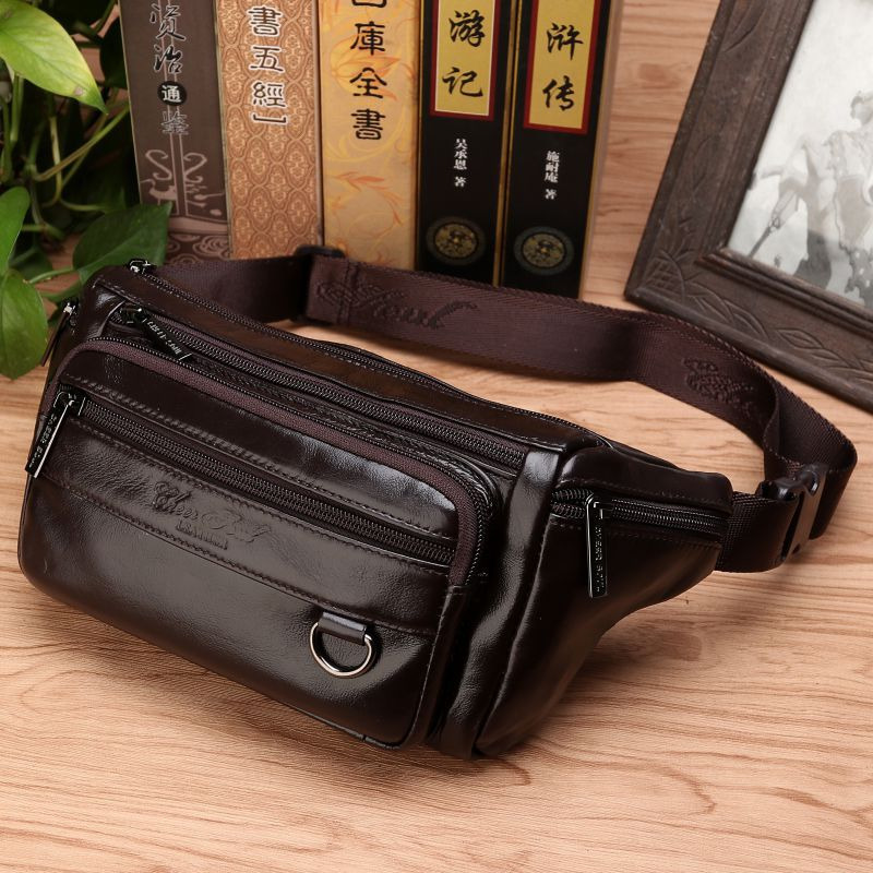 Men Waist Fanny Bags Sling Che - Leatherwork Fasteners review and price