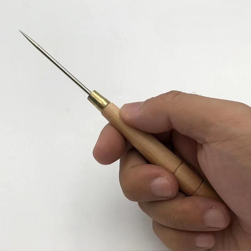 3 PCS Wooden Handle Awl Tool L - Leatherwork Awl review and price