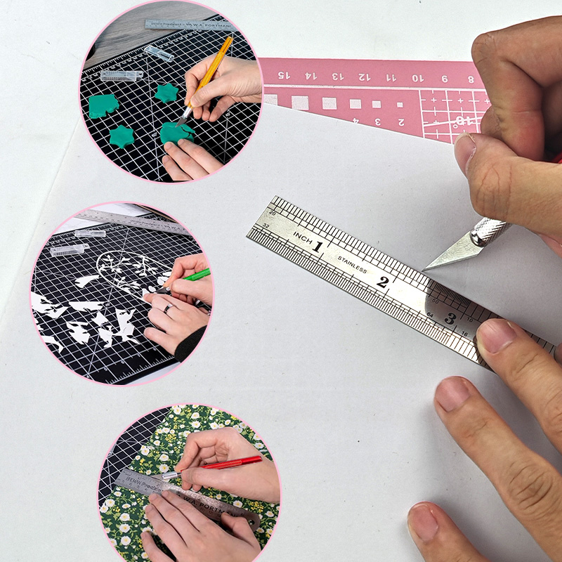 A4 Pvc Hand Cutting Mat Set, A - Leatherwork Ruler review and price