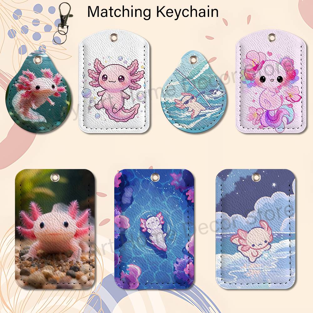 Cute pink A-Axolotl Cartoon Ho - Leather Work review and price