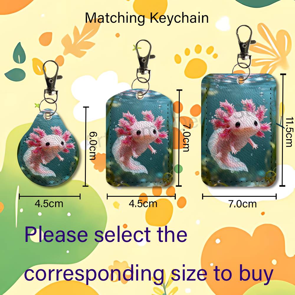 Cute pink A-Axolotl Cartoon Ho - Leather Work review and price