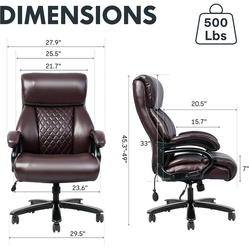 High-Capacity Office Chair for - Leather Work review and price