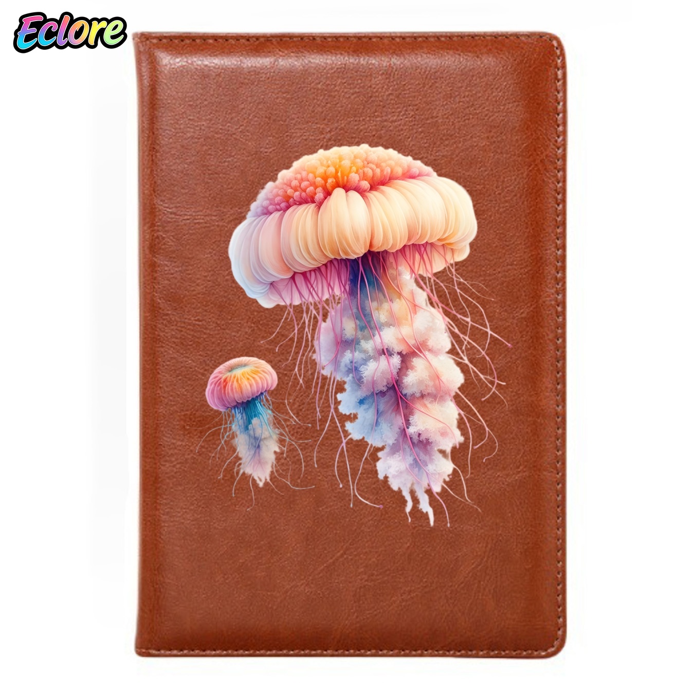 Colorful Jellyfish PU Leather  - Leather Work Diary Covers review and price