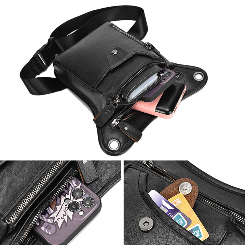 Vintage Pu Leather Waist Pack  - Leatherwork Fasteners review and price