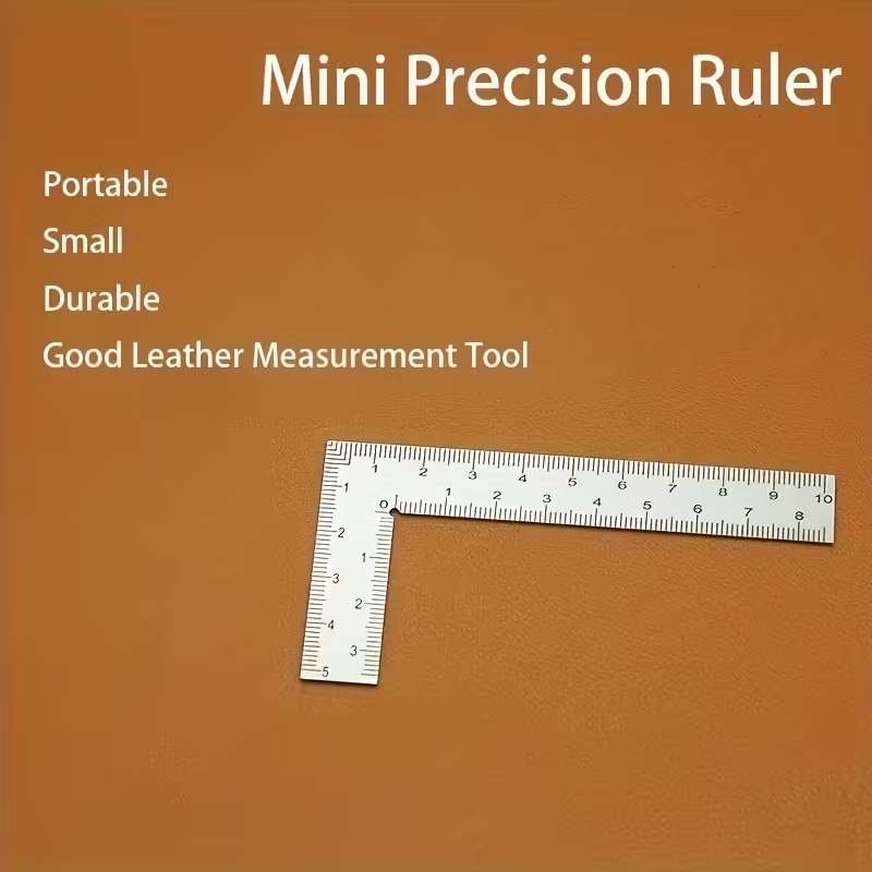 Mini L-Shaped Stainless Steel  - Leatherwork Ruler review and price