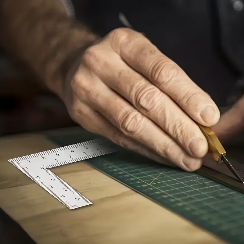 Mini L-Shaped Stainless Steel  - Leatherwork Ruler review and price
